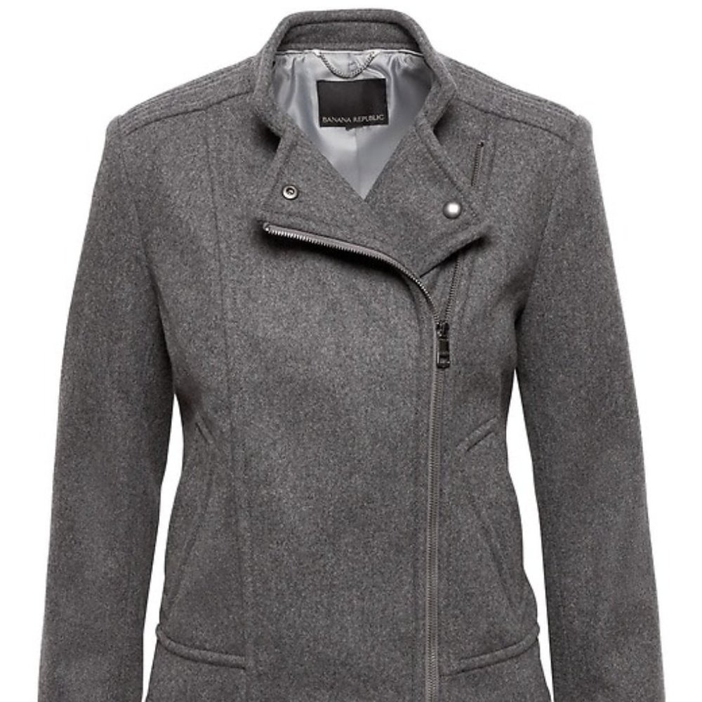 Banana Republic Italian Melton Moto Jacket